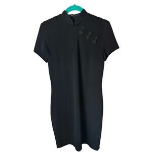 Vintage R.J. & Co Black Fitted Midi Dress Size 6